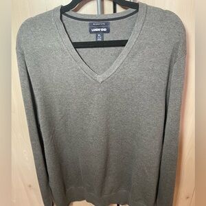 Lands' End Men's Charcoal V-Neck Sweater
